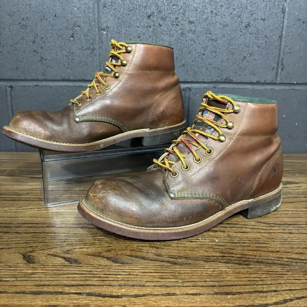 Vintage Leather Work Boots Made In USA Work N Sports Men’s Size 8.5